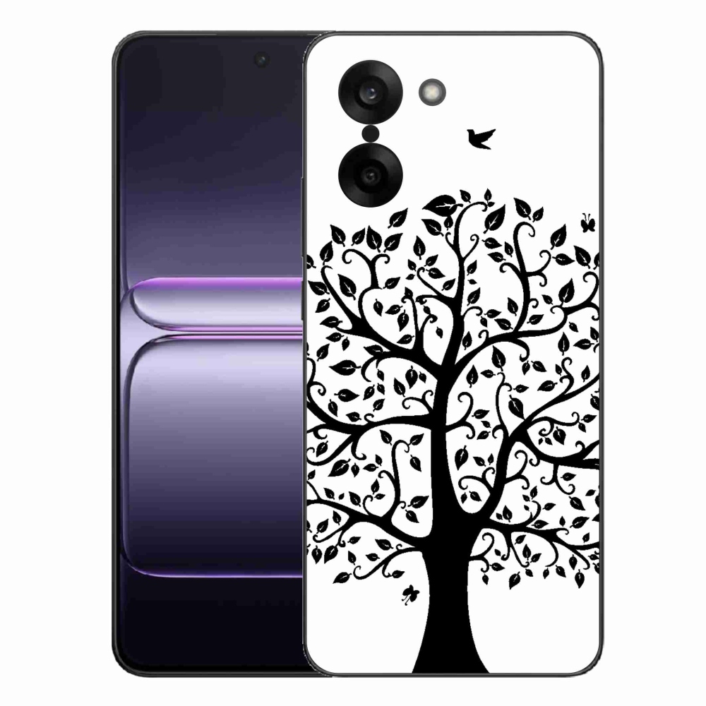 Gelový kryt mmCase na One Plus Nord CE5 - černobílý strom