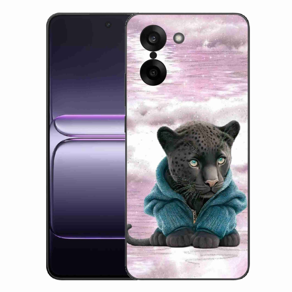 Gelový kryt mmCase na One Plus Nord CE5 - černý panter ve svetru