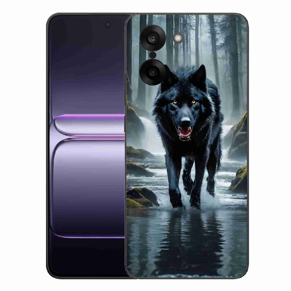 Gelový kryt mmCase na One Plus Nord CE5 - černý vlk