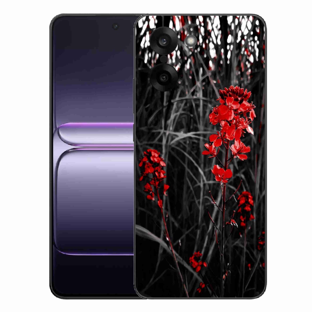 Gelový kryt mmCase na One Plus Nord CE5 - červená rostlina