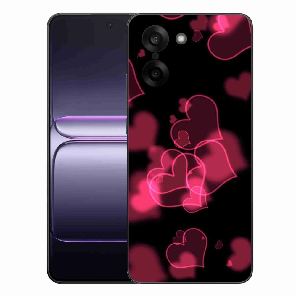 Gelový kryt mmCase na One Plus Nord CE5 - červená srdíčka
