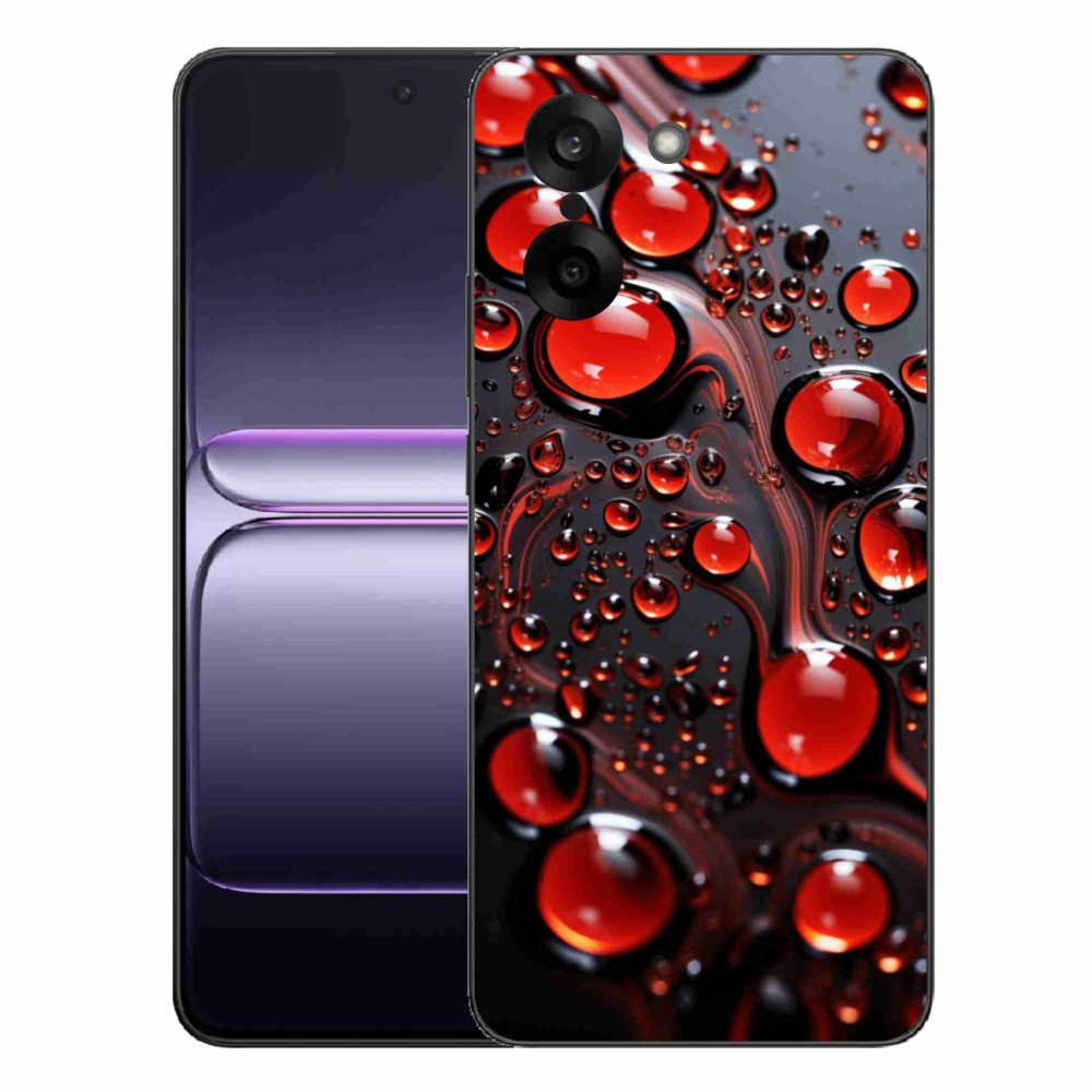 Gelový kryt mmCase na One Plus Nord CE5 - červené kapky 2
