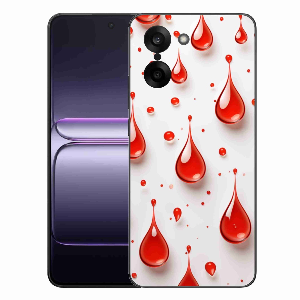 Gelový kryt mmCase na One Plus Nord CE5 - červené kapky