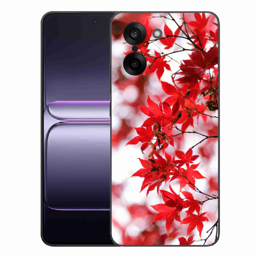 Gelový kryt mmCase na One Plus Nord CE5 - červené listy