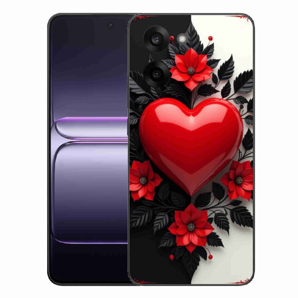 Gelový kryt mmCase na One Plus Nord CE5 - červené srdce