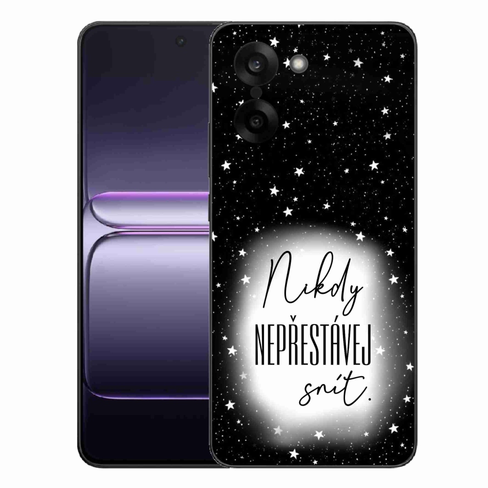 Gelový kryt mmCase na One Plus Nord CE5 - citát 1 bíločerné pozadí