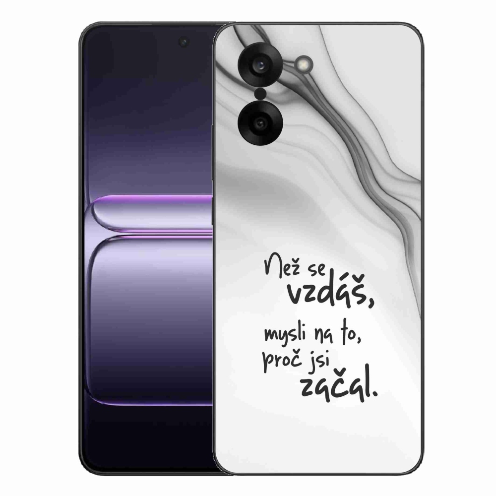 Gelový kryt mmCase na One Plus Nord CE5 - citát 2 bílé pozadí