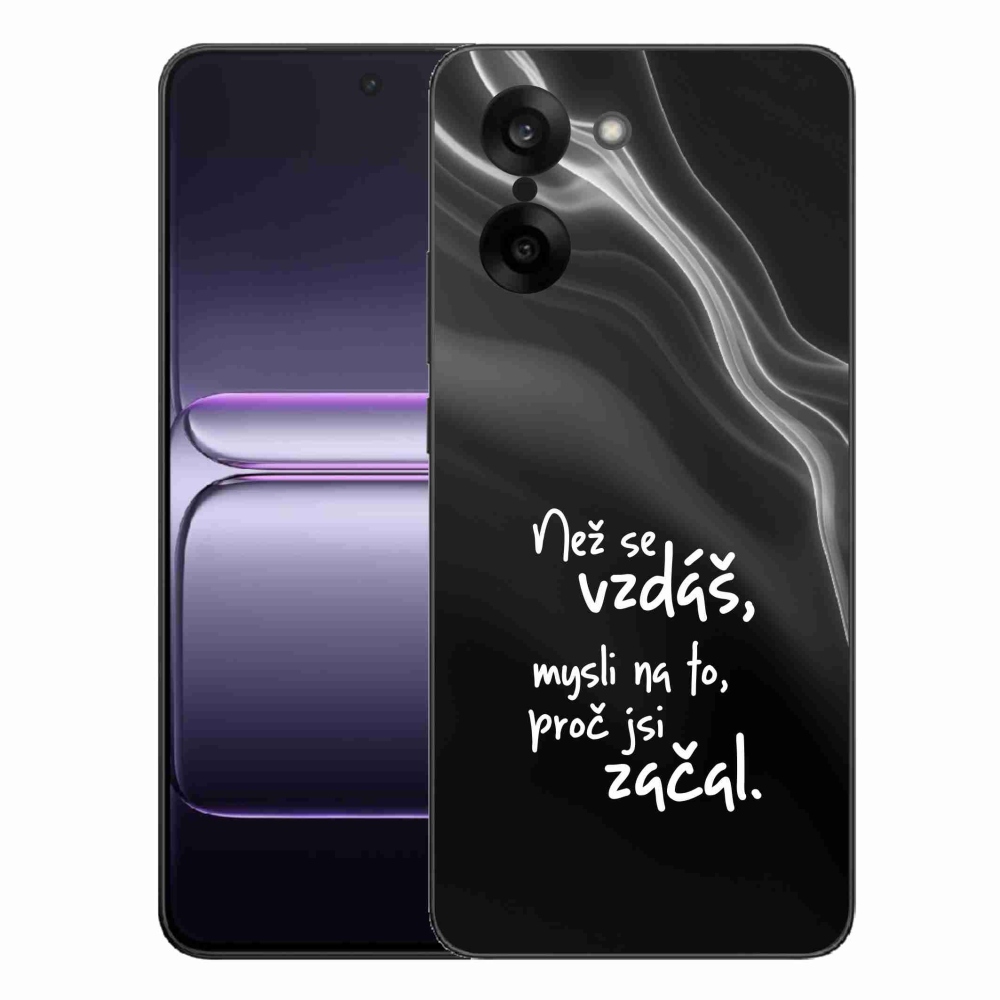 Gelový kryt mmCase na One Plus Nord CE5 - citát 2 černé pozadí