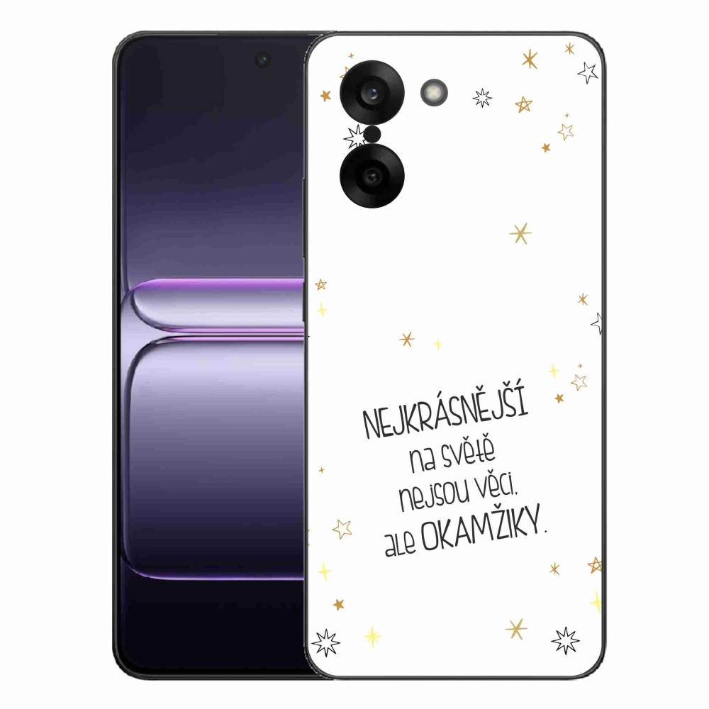 Gelový kryt mmCase na One Plus Nord CE5 - citát 4 bílé pozadí