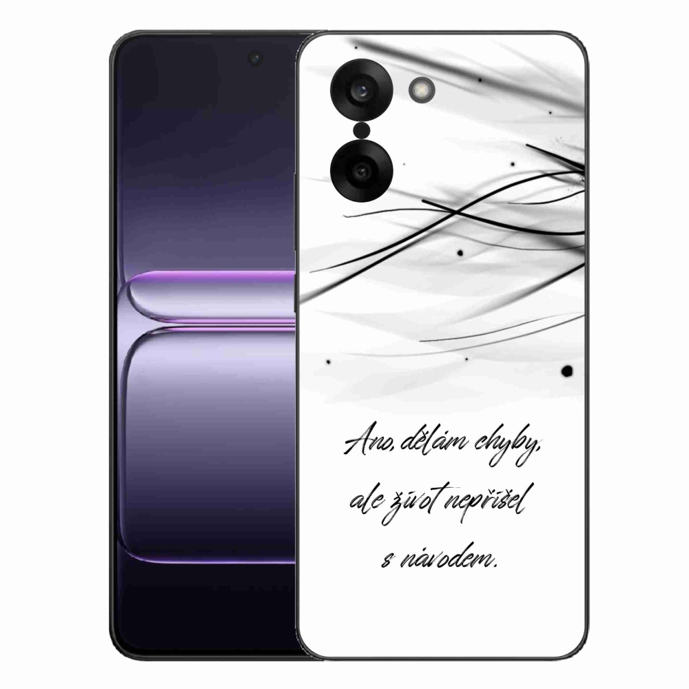 Gelový kryt mmCase na One Plus Nord CE5 - citát bílé pozadí