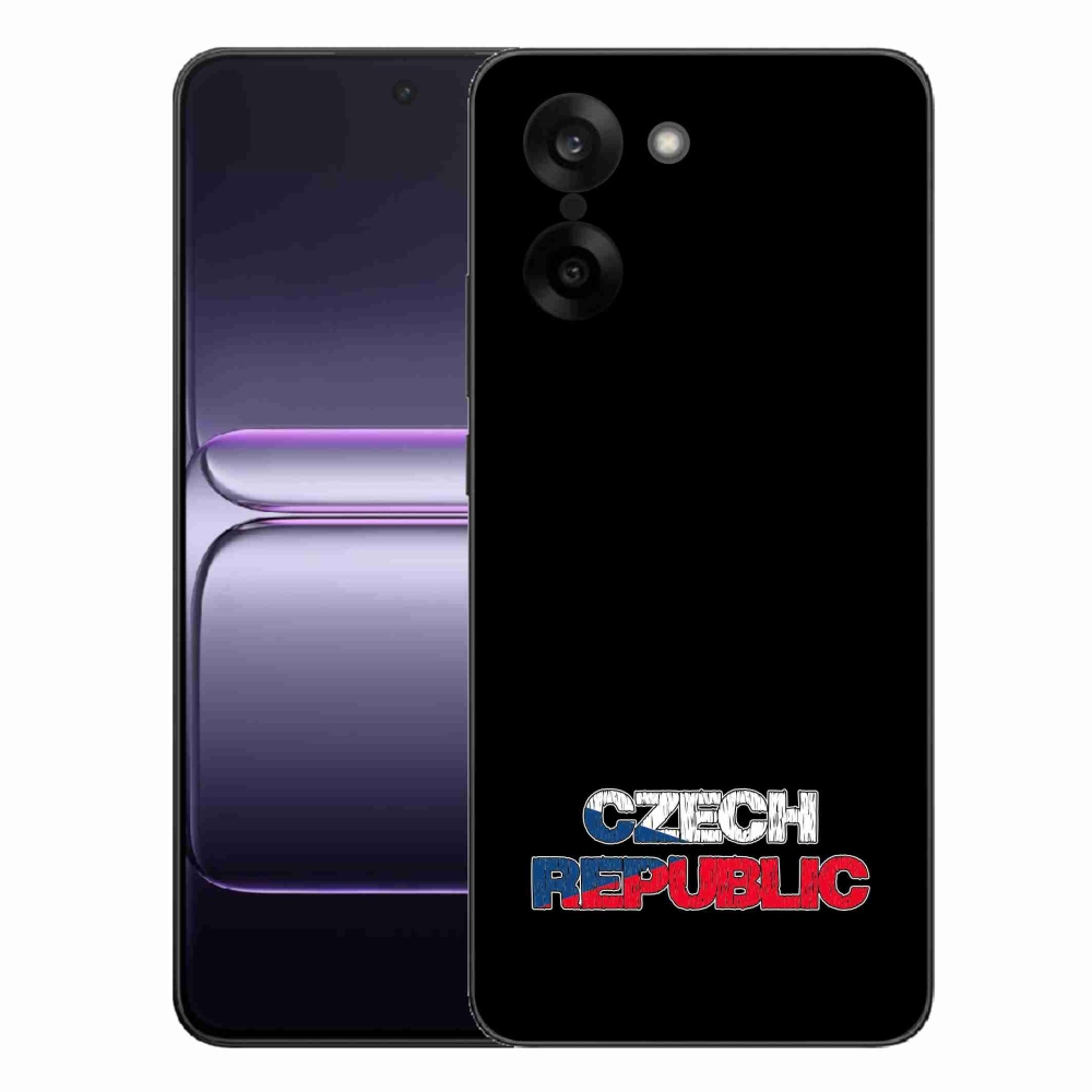 Gelový kryt mmCase na One Plus Nord CE5 - Czech Republic černé pozadí