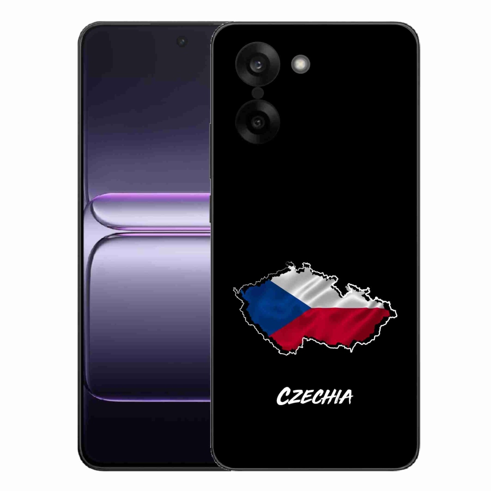 Gelový kryt mmCase na One Plus Nord CE5 - Czechia černé pozadí