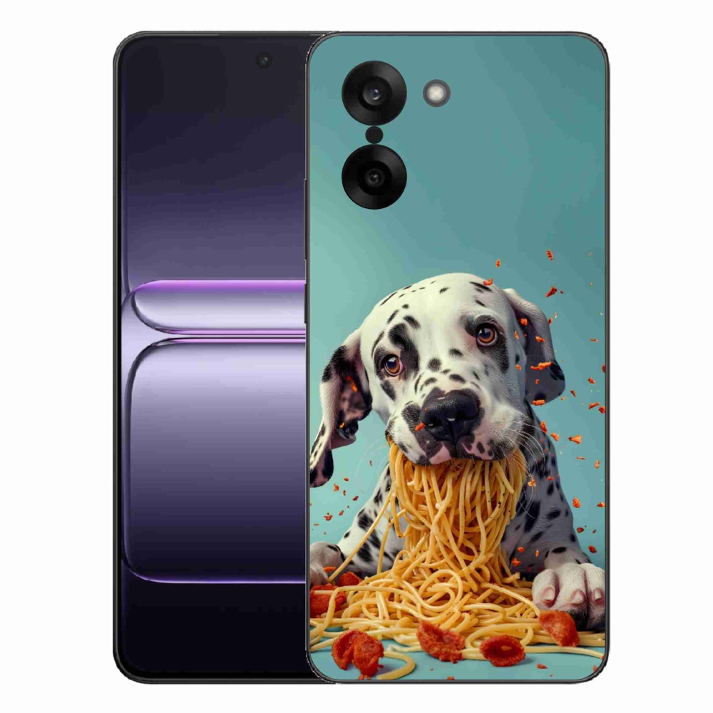 Gelový kryt mmCase na One Plus Nord CE5 - dalmatin a špagety