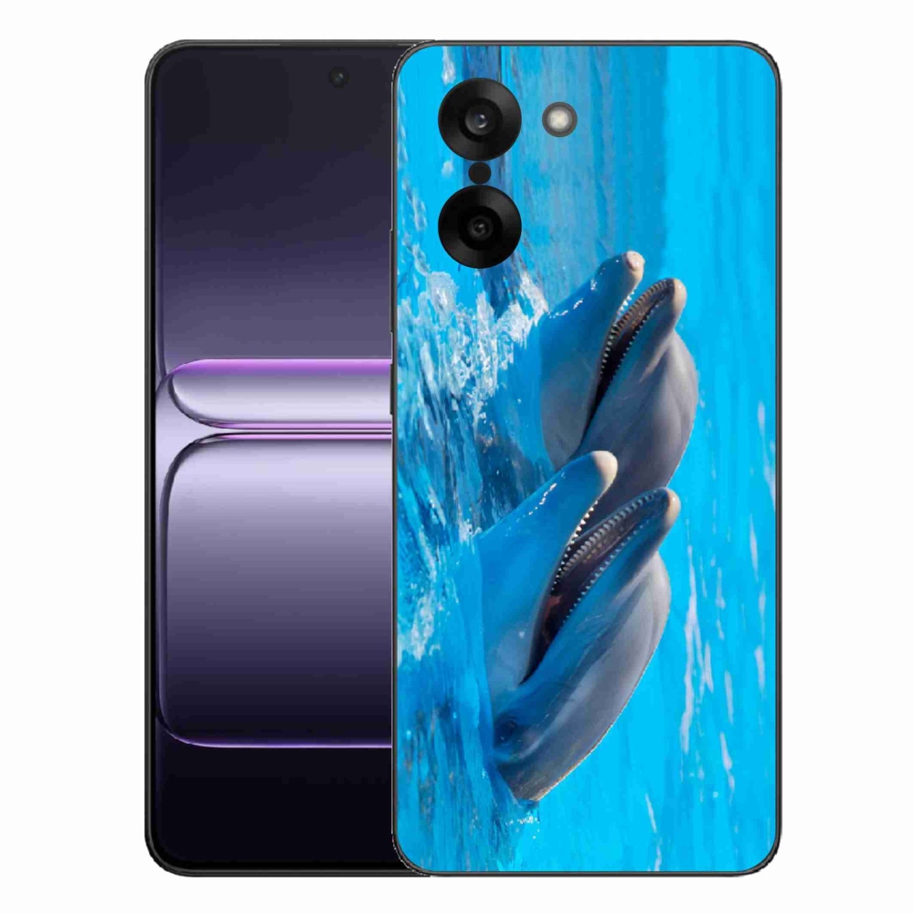 Gelový kryt mmCase na One Plus Nord CE5 - delfíni