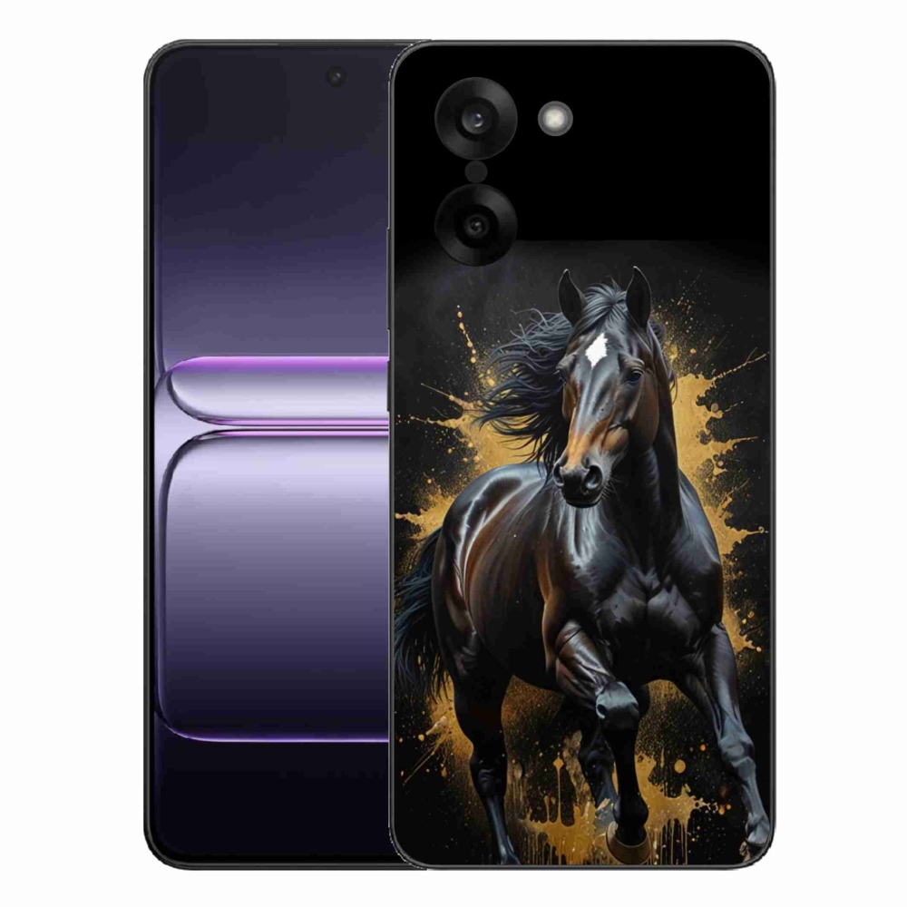 Gelový kryt mmCase na One Plus Nord CE5 - elegantní černý hřebec