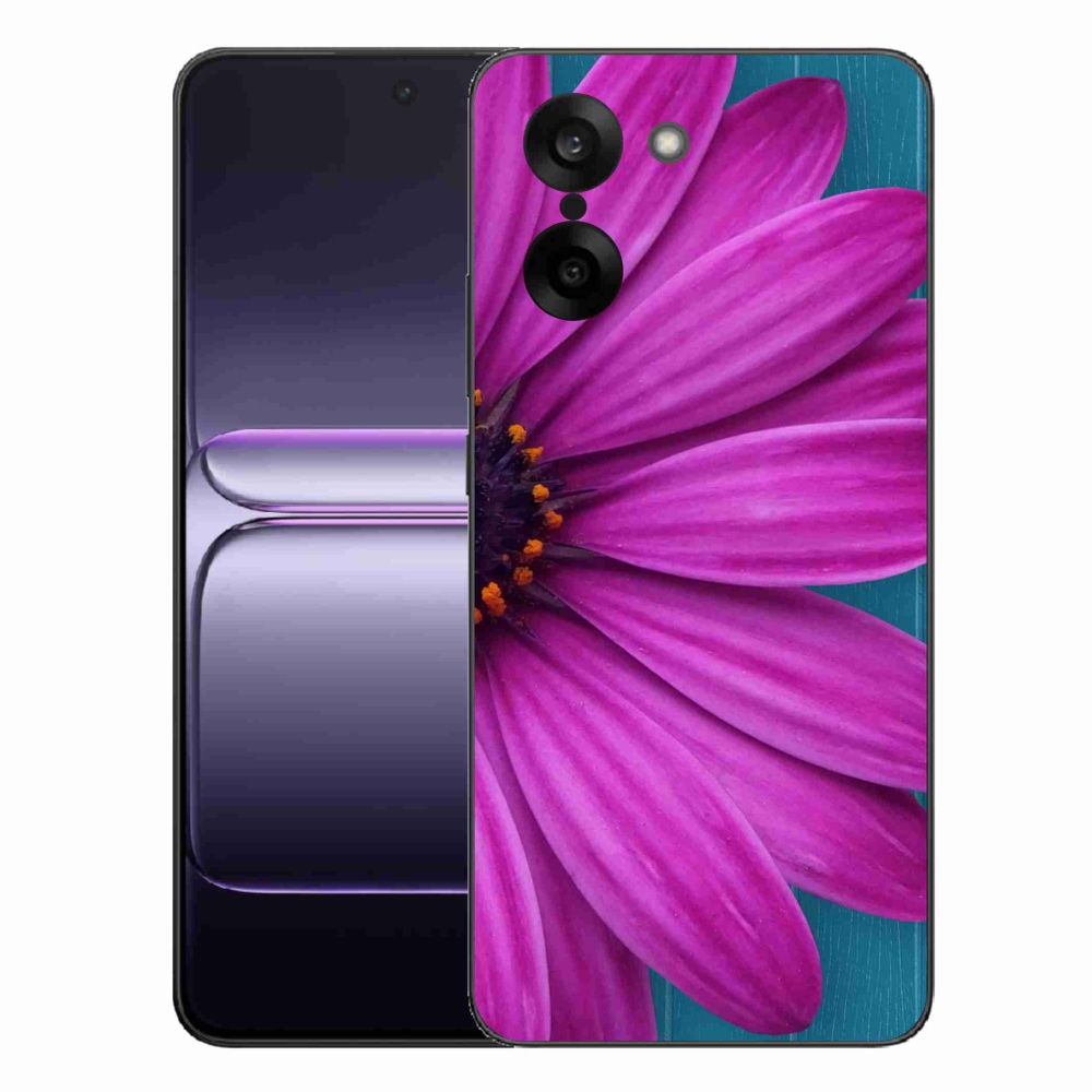 Gelový kryt mmCase na One Plus Nord CE5 - fialová kopretina