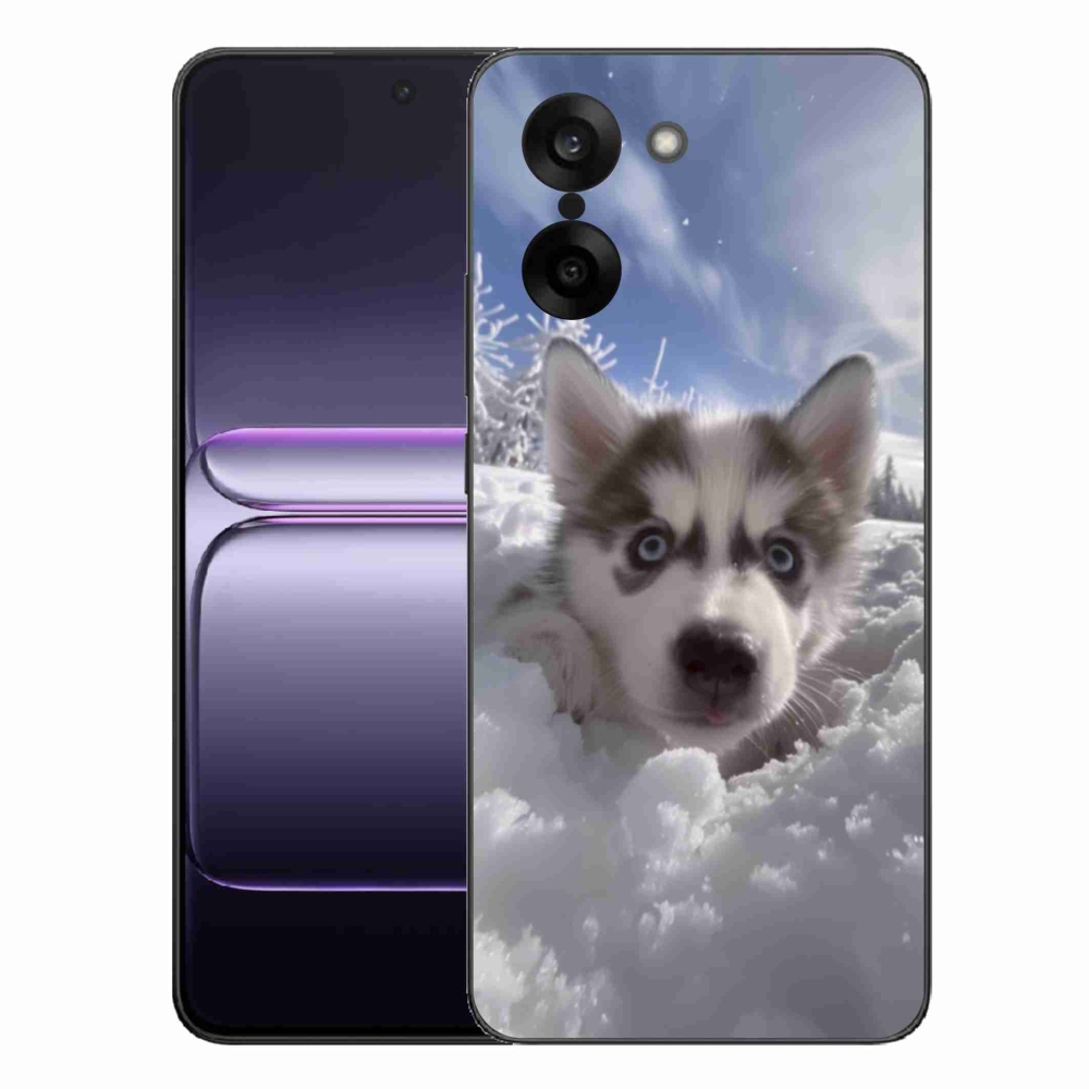 Gelový kryt mmCase na One Plus Nord CE5 - husky ve sněhu