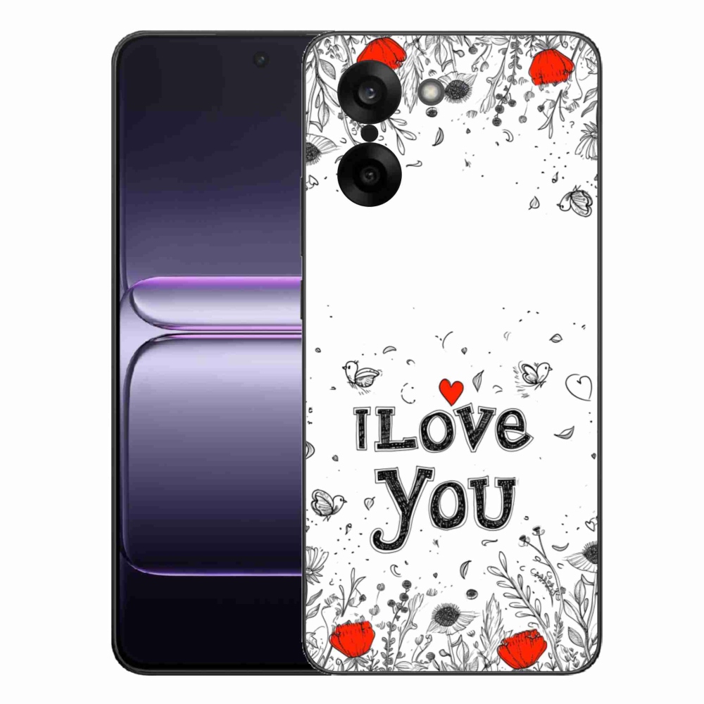 Gelový kryt mmCase na One Plus Nord CE5 - I love you bílé pozadí