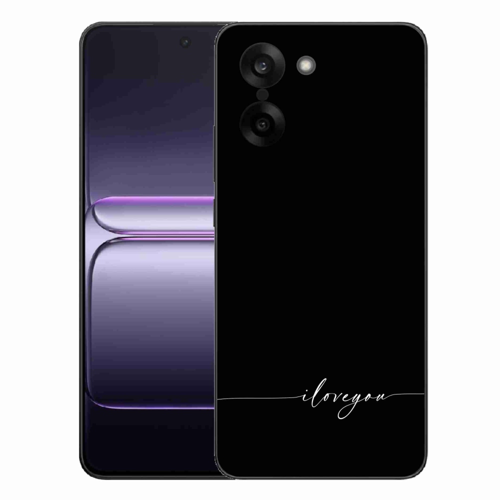 Gelový kryt mmCase na One Plus Nord CE5 - I love you černé pozadí