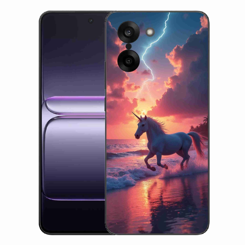 Gelový kryt mmCase na One Plus Nord CE5 - jednorožec na pláži
