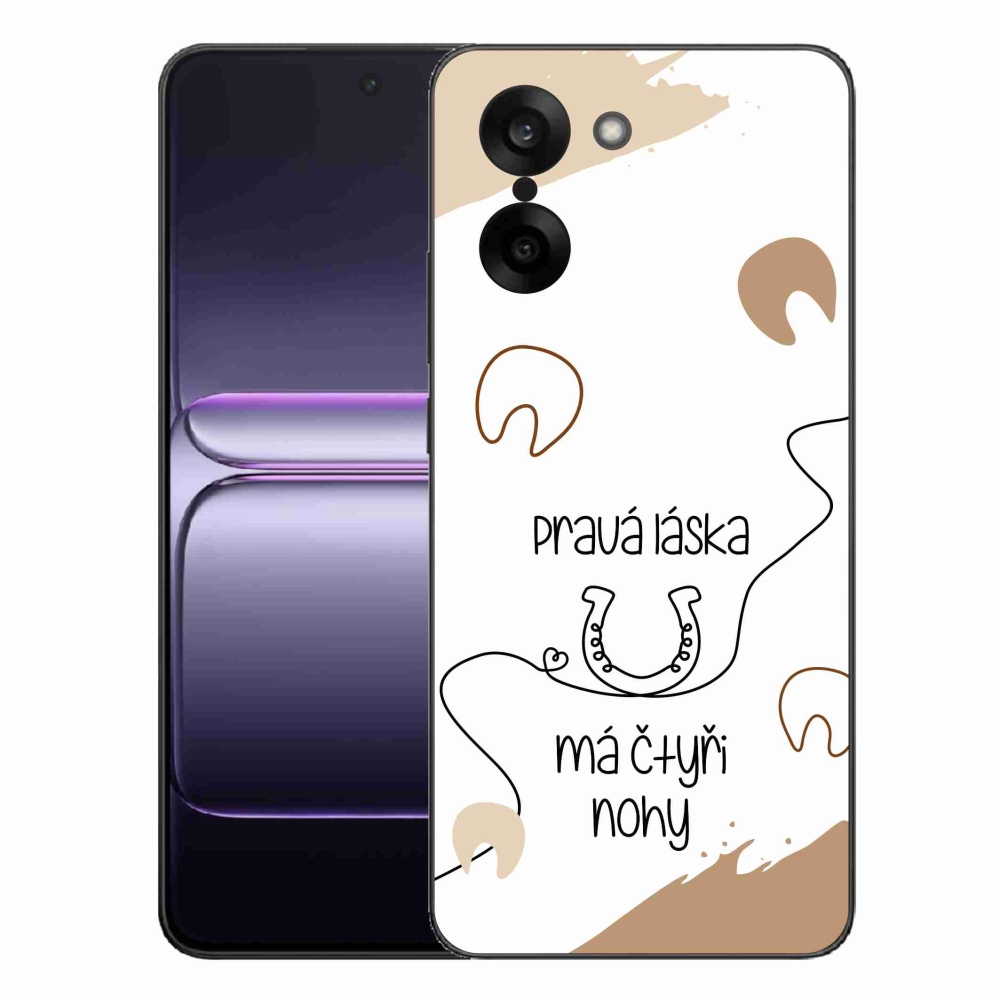 Gelový kryt mmCase na One Plus Nord CE5 - koňský motiv bílé pozadí