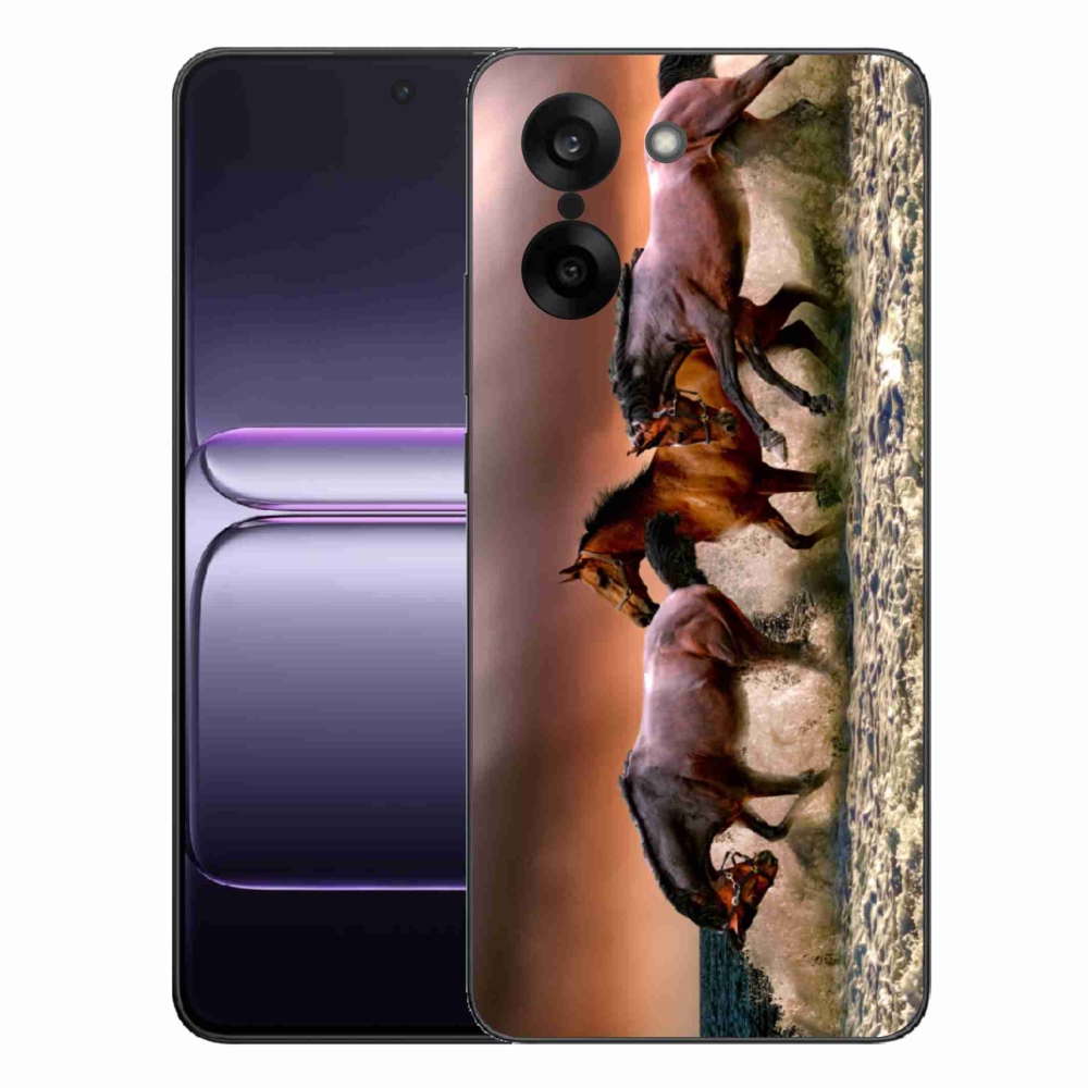 Gelový kryt mmCase na One Plus Nord CE5 - koně 1