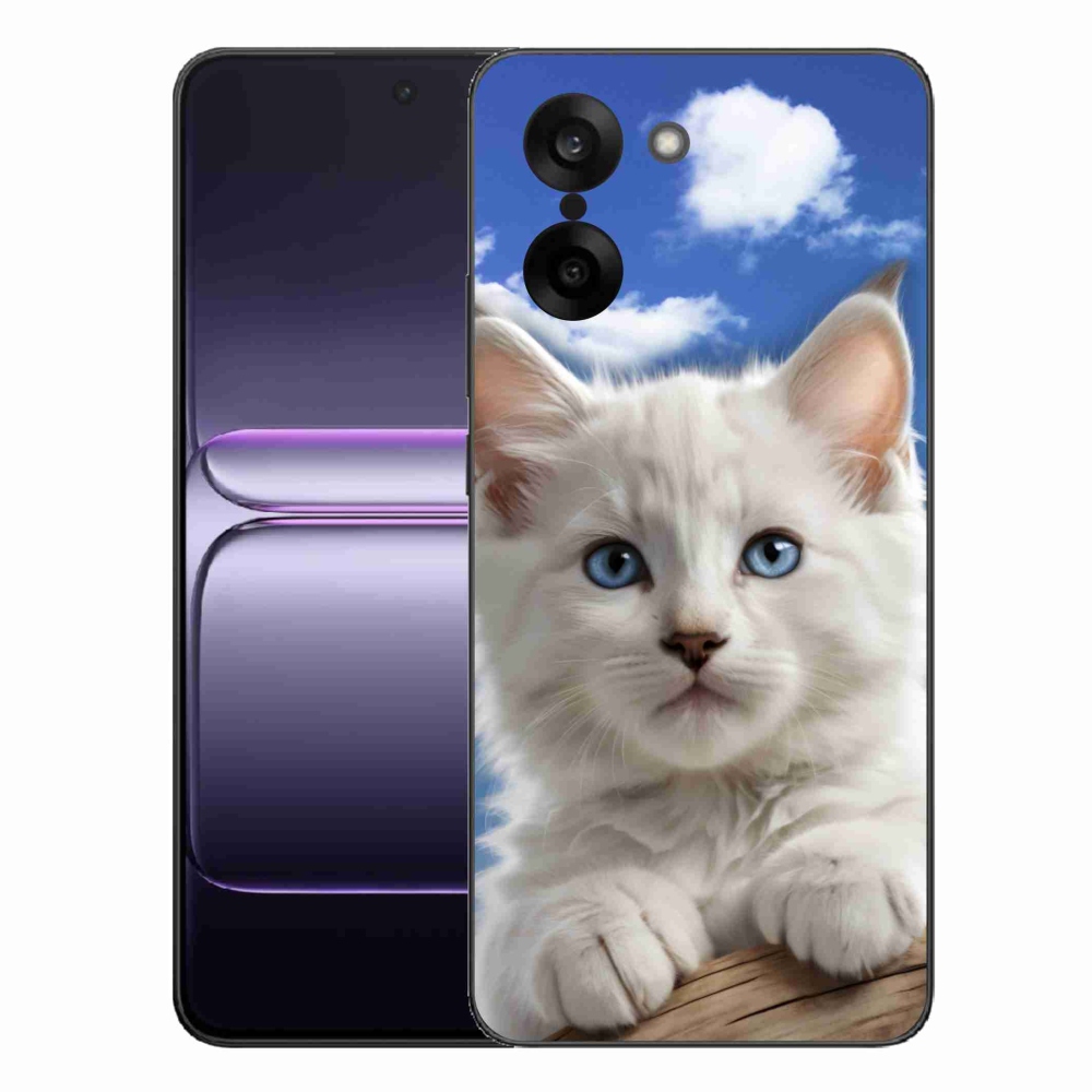 Gelový kryt mmCase na One Plus Nord CE5 - kotě a oblaka