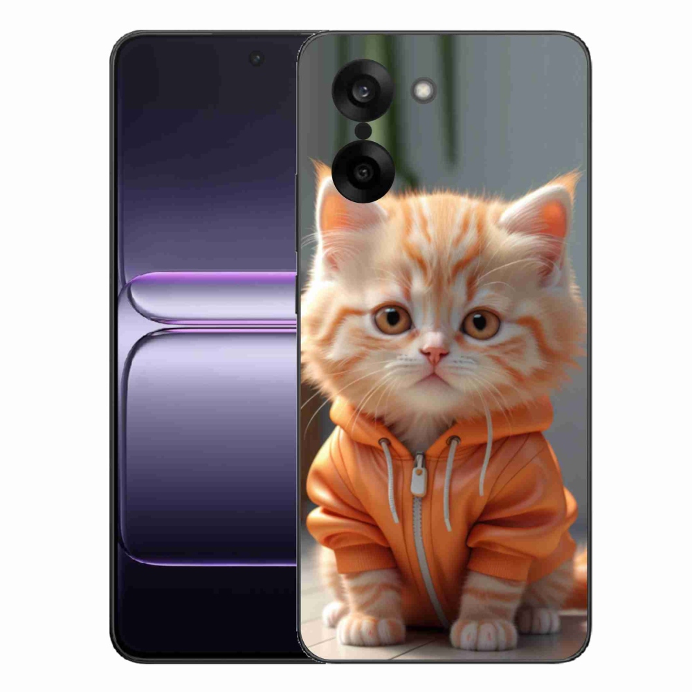 Gelový kryt mmCase na One Plus Nord CE5 - kotě v mikině