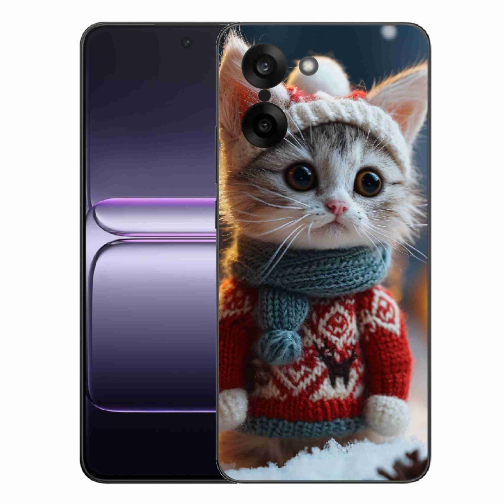 Gelový kryt mmCase na One Plus Nord CE5 - kotě ve svetru