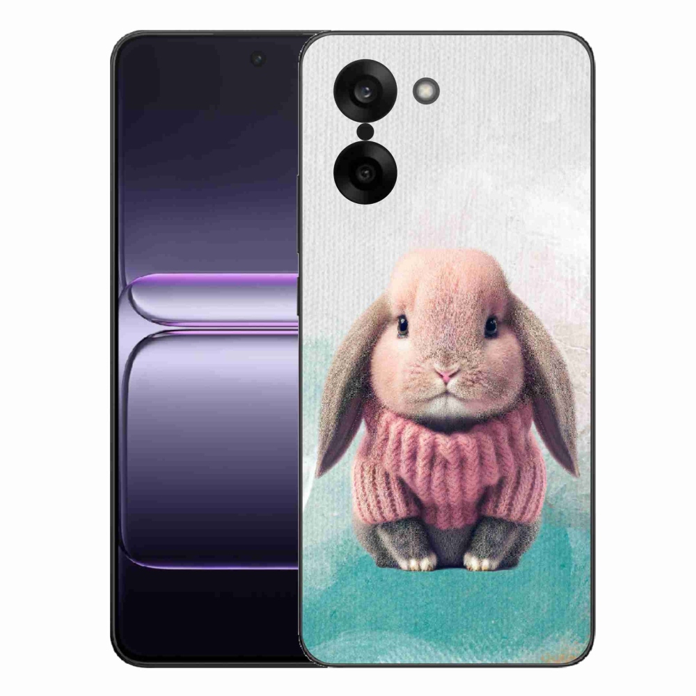 Gelový kryt mmCase na One Plus Nord CE5 - králíček ve svetru