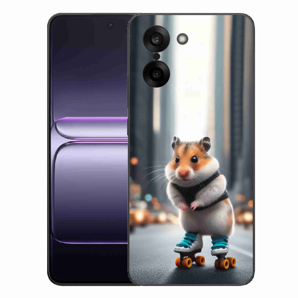 Gelový kryt mmCase na One Plus Nord CE5 - křeček na bruslích