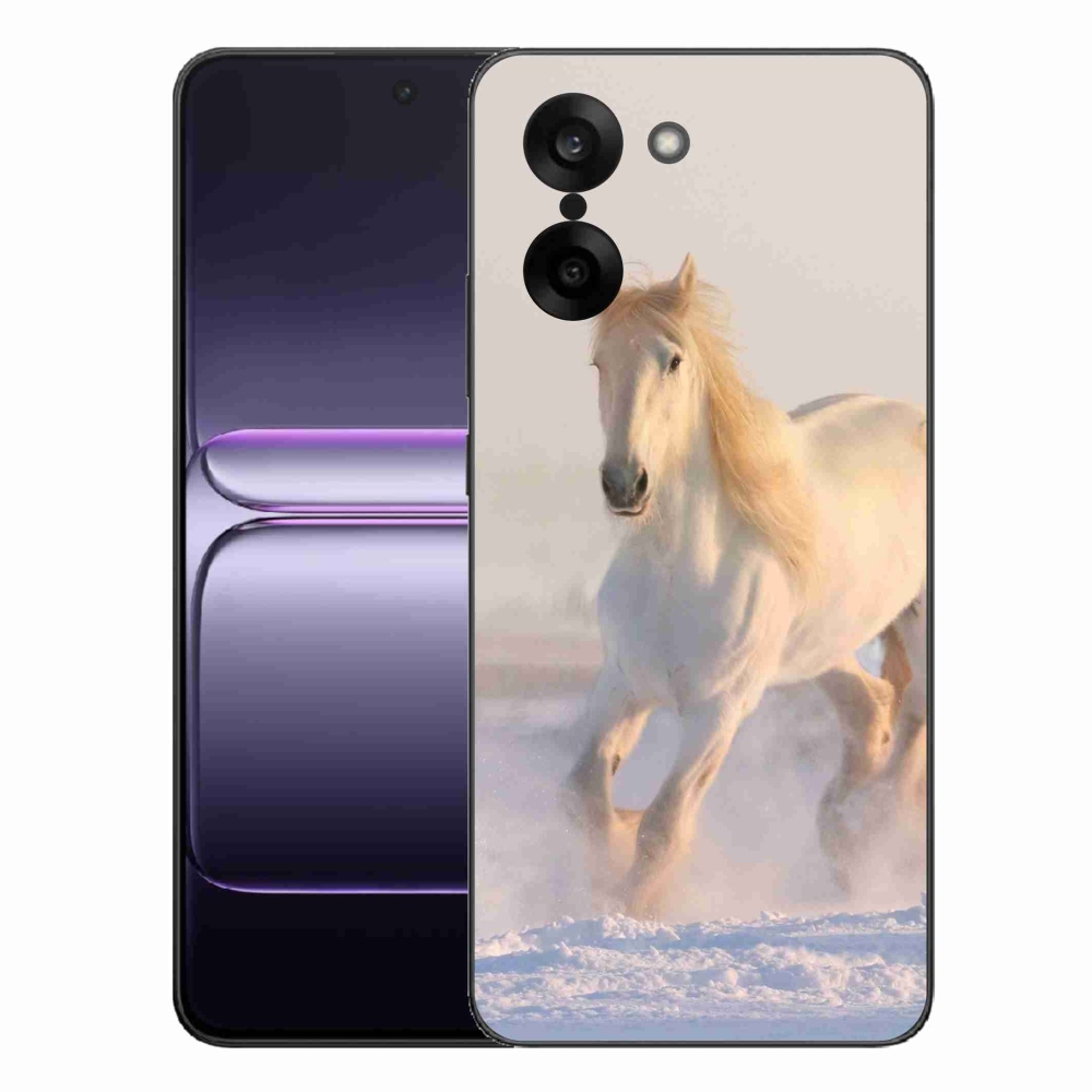 Gelový kryt mmCase na One Plus Nord CE5 - kůň ve sněhu