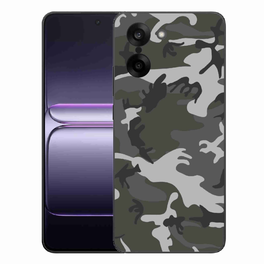 Gelový kryt mmCase na One Plus Nord CE5 - maskáčový vzor