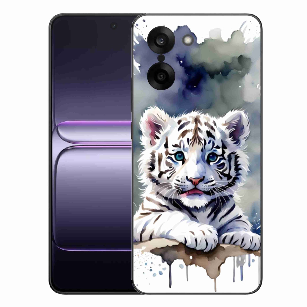 Gelový kryt mmCase na One Plus Nord CE5 - mládě bílého tygra