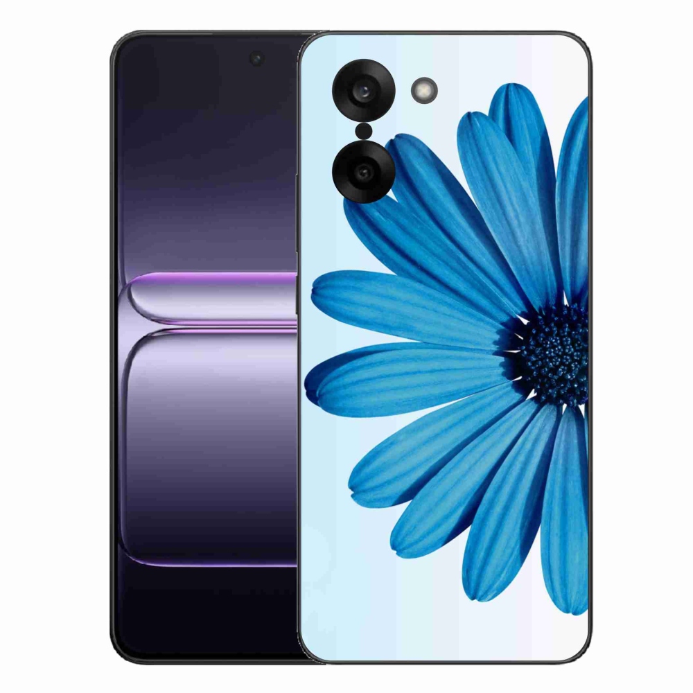 Gelový kryt mmCase na One Plus Nord CE5 - modrá kopretina