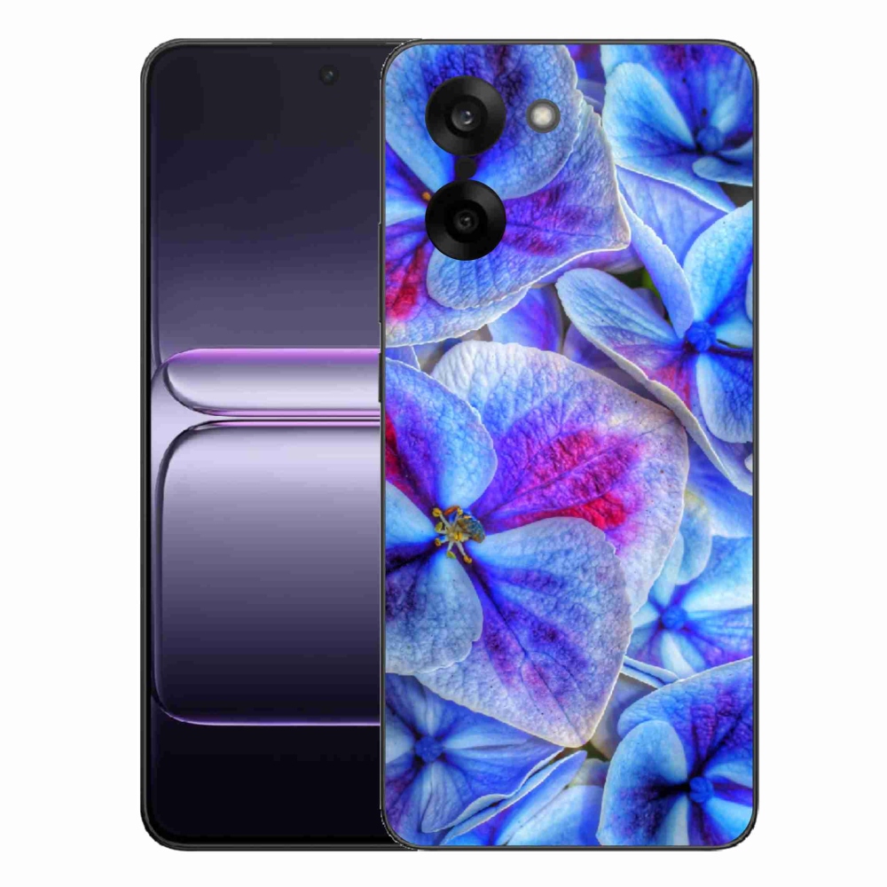 Gelový kryt mmCase na One Plus Nord CE5 - modré květy 1