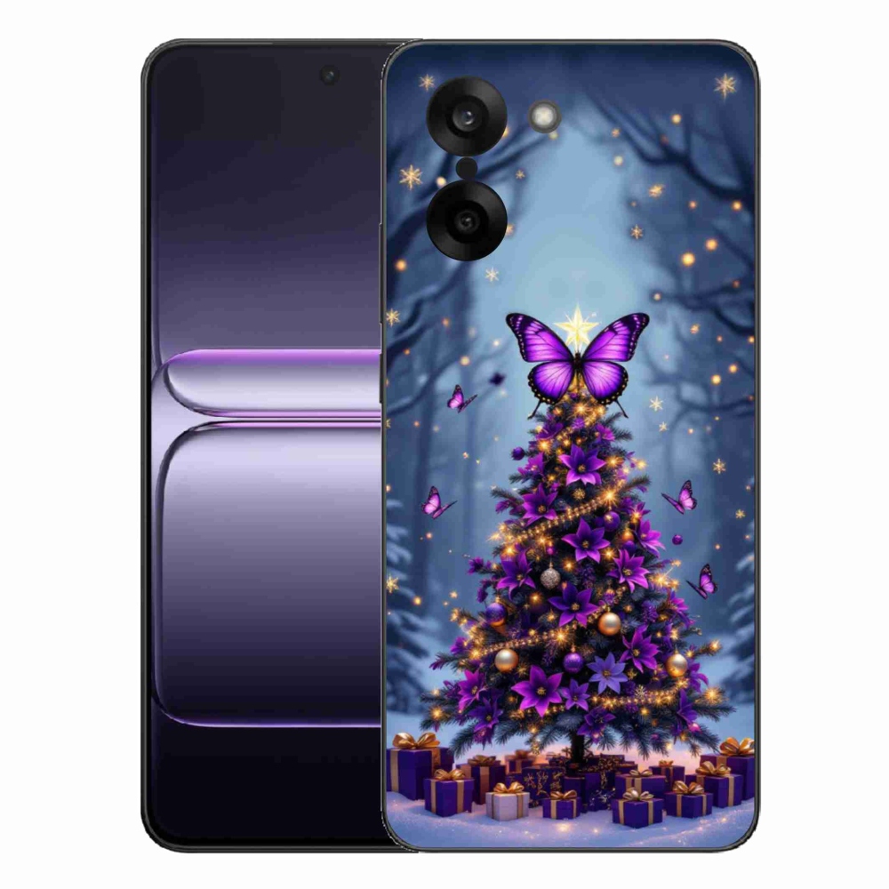 Gelový kryt mmCase na One Plus Nord CE5 - motýlí vánoční stromek