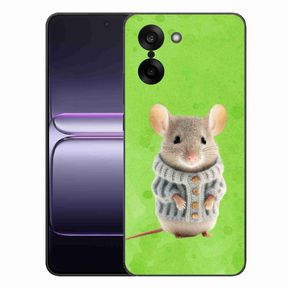 Gelový kryt mmCase na One Plus Nord CE5 - myška ve svetru