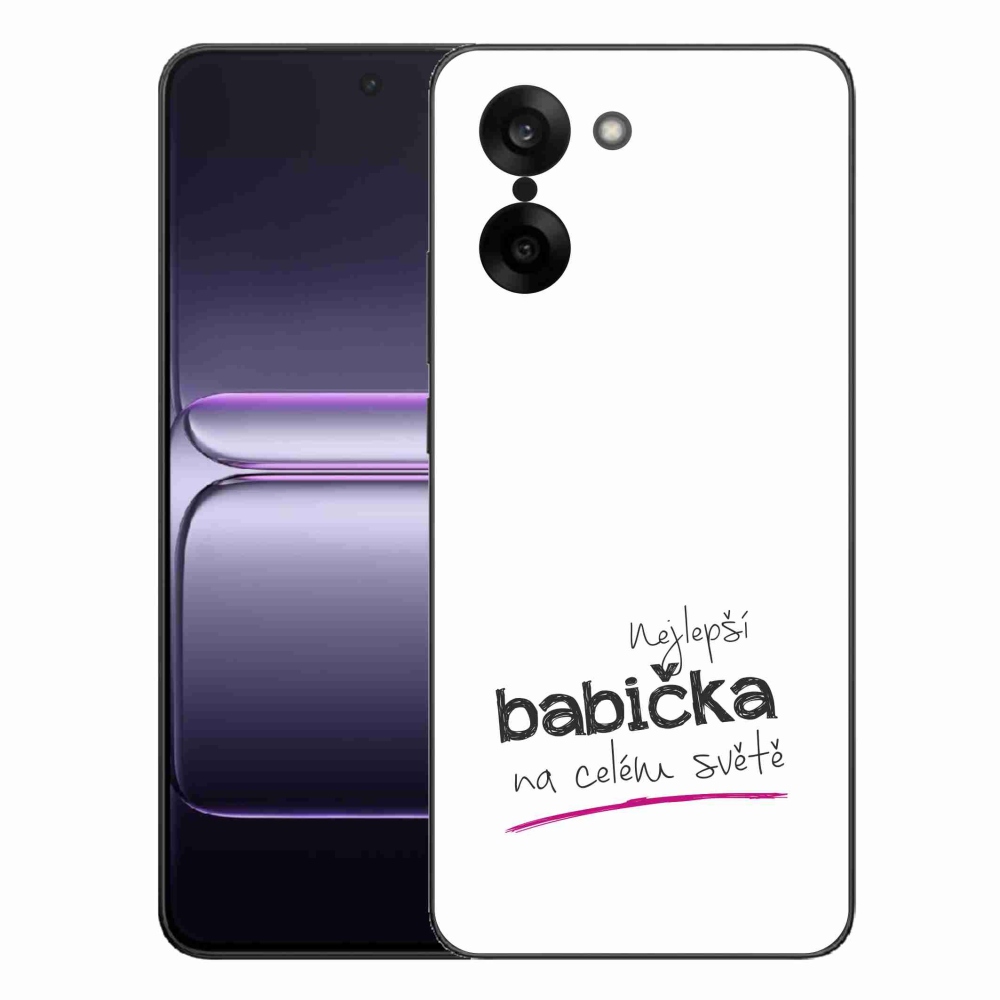 Gelový kryt mmCase na One Plus Nord CE5 - nejlepší babička 4 bílé pozadí