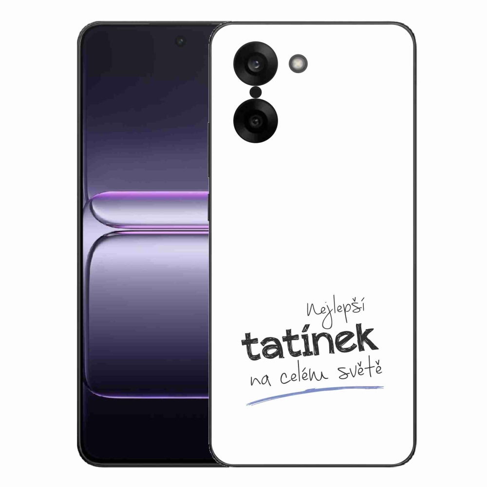 Gelový kryt mmCase na One Plus Nord CE5 - nejlepší tatínek 4 bílé pozadí
