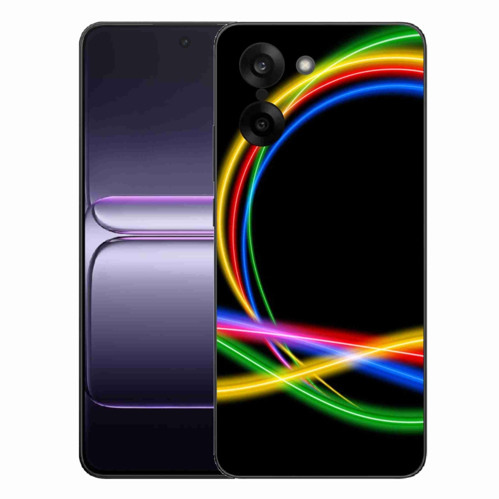 Gelový kryt mmCase na One Plus Nord CE5 - neonové kruhy