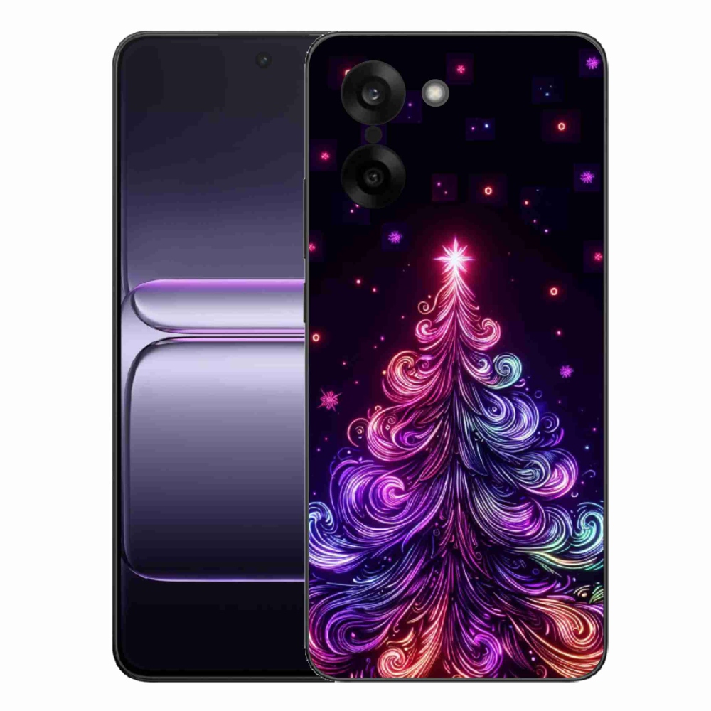 Gelový kryt mmCase na One Plus Nord CE5 - neonový vánoční stromek 1