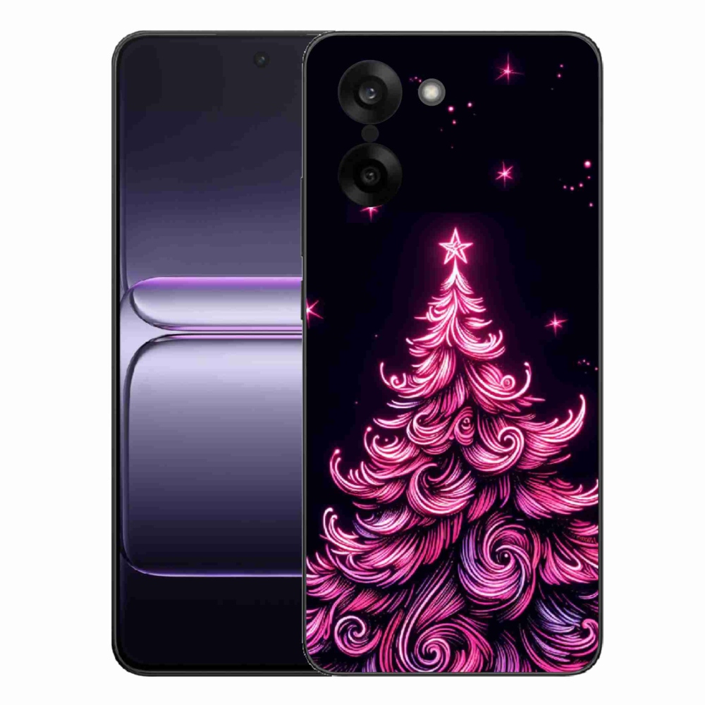Gelový kryt mmCase na One Plus Nord CE5 - neonový vánoční stromek 2