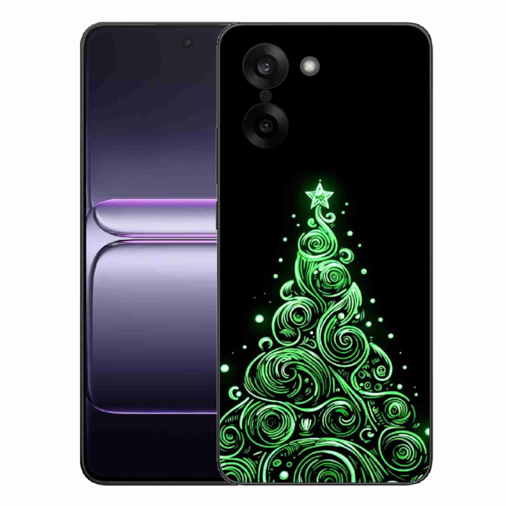 Gelový kryt mmCase na One Plus Nord CE5 - neonový vánoční stromek 3