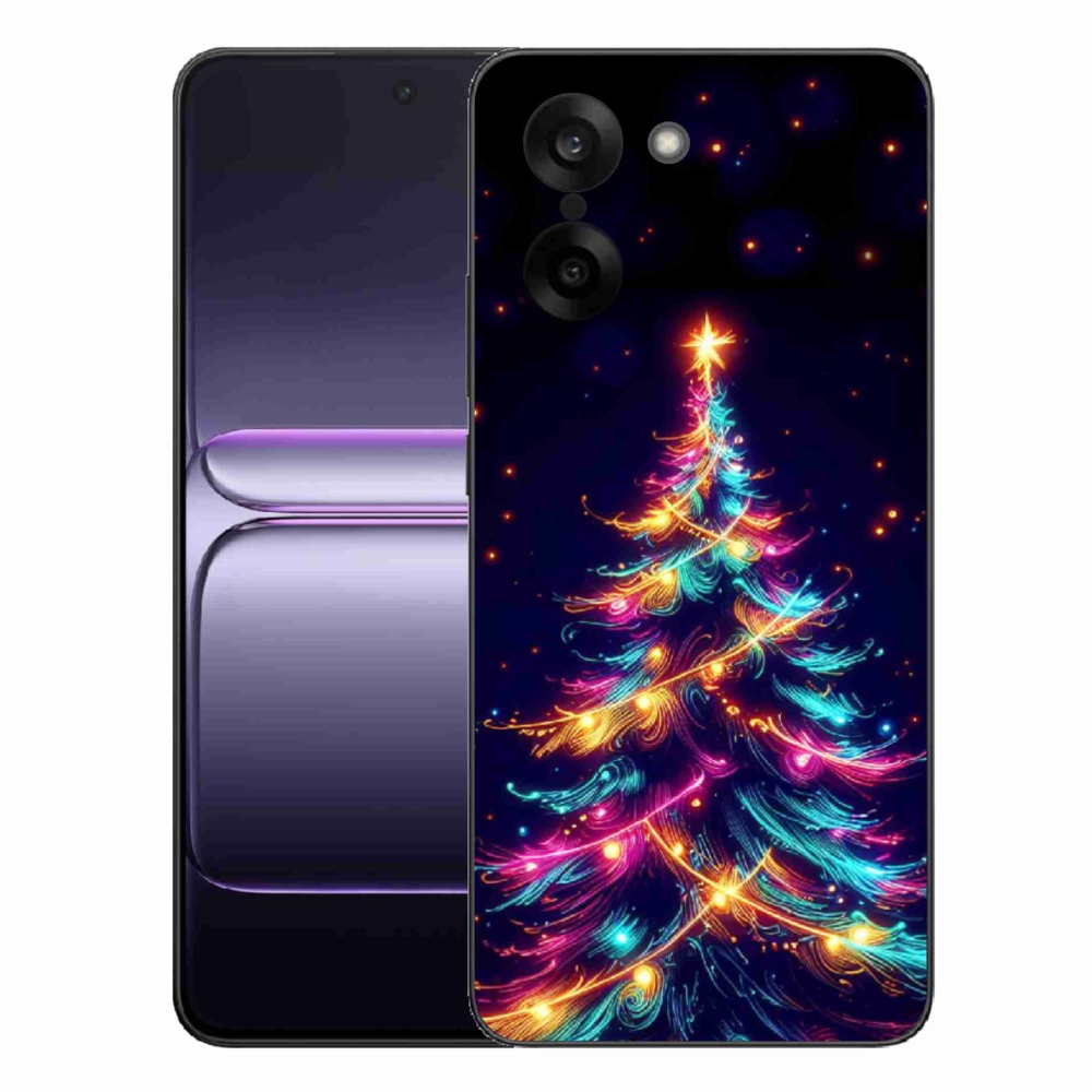 Gelový kryt mmCase na One Plus Nord CE5 - neonový vánoční stromek