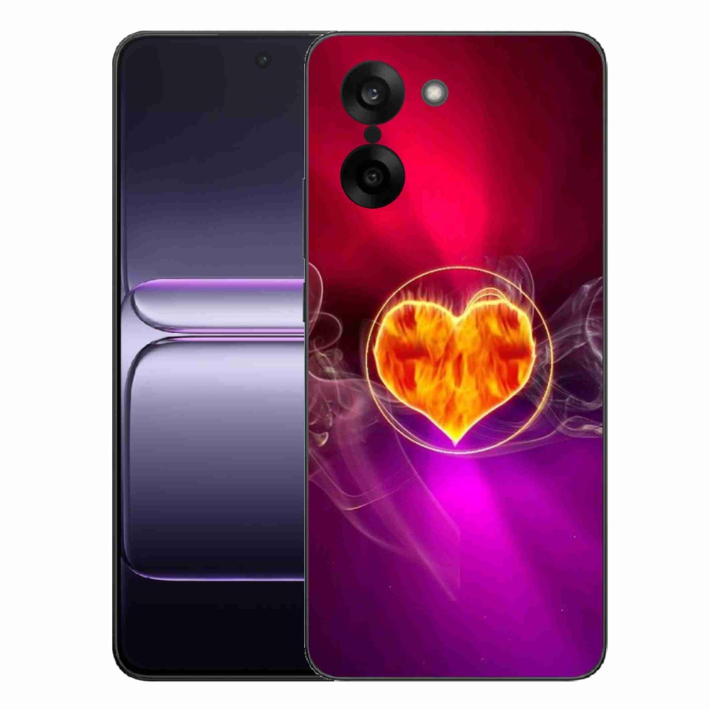 Gelový kryt mmCase na One Plus Nord CE5 - ohnivé srdce