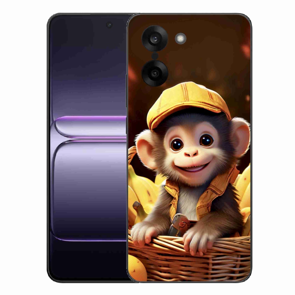 Gelový kryt mmCase na One Plus Nord CE5 - opice v košíku