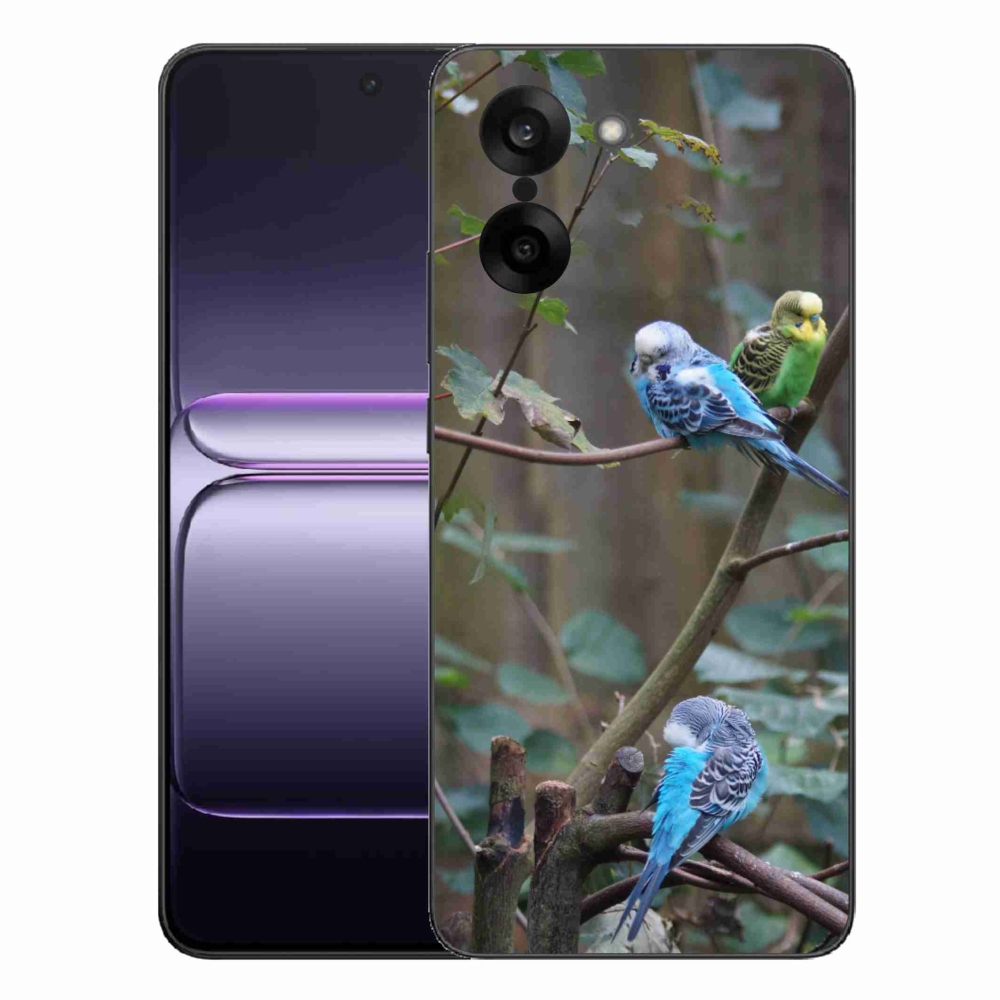 Gelový kryt mmCase na One Plus Nord CE5 - papoušci na větvi