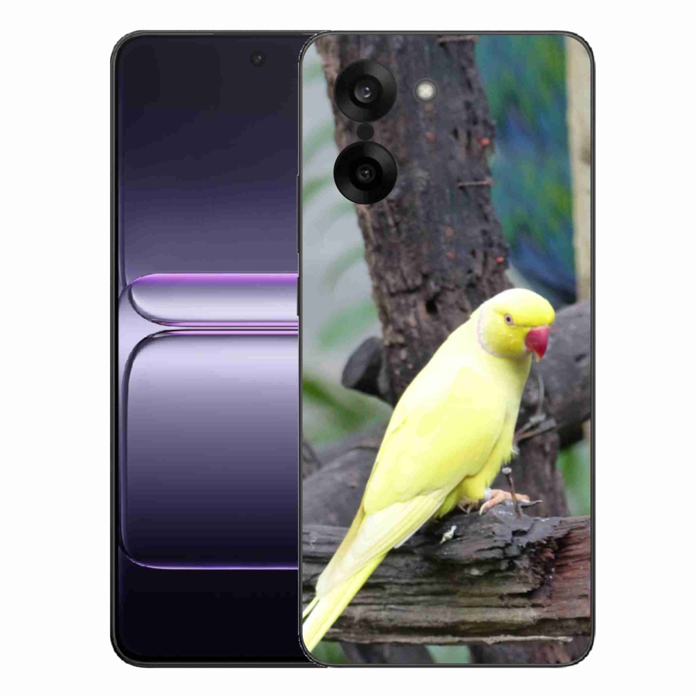 Gelový kryt mmCase na One Plus Nord CE5 - papoušek alexandr žlutý