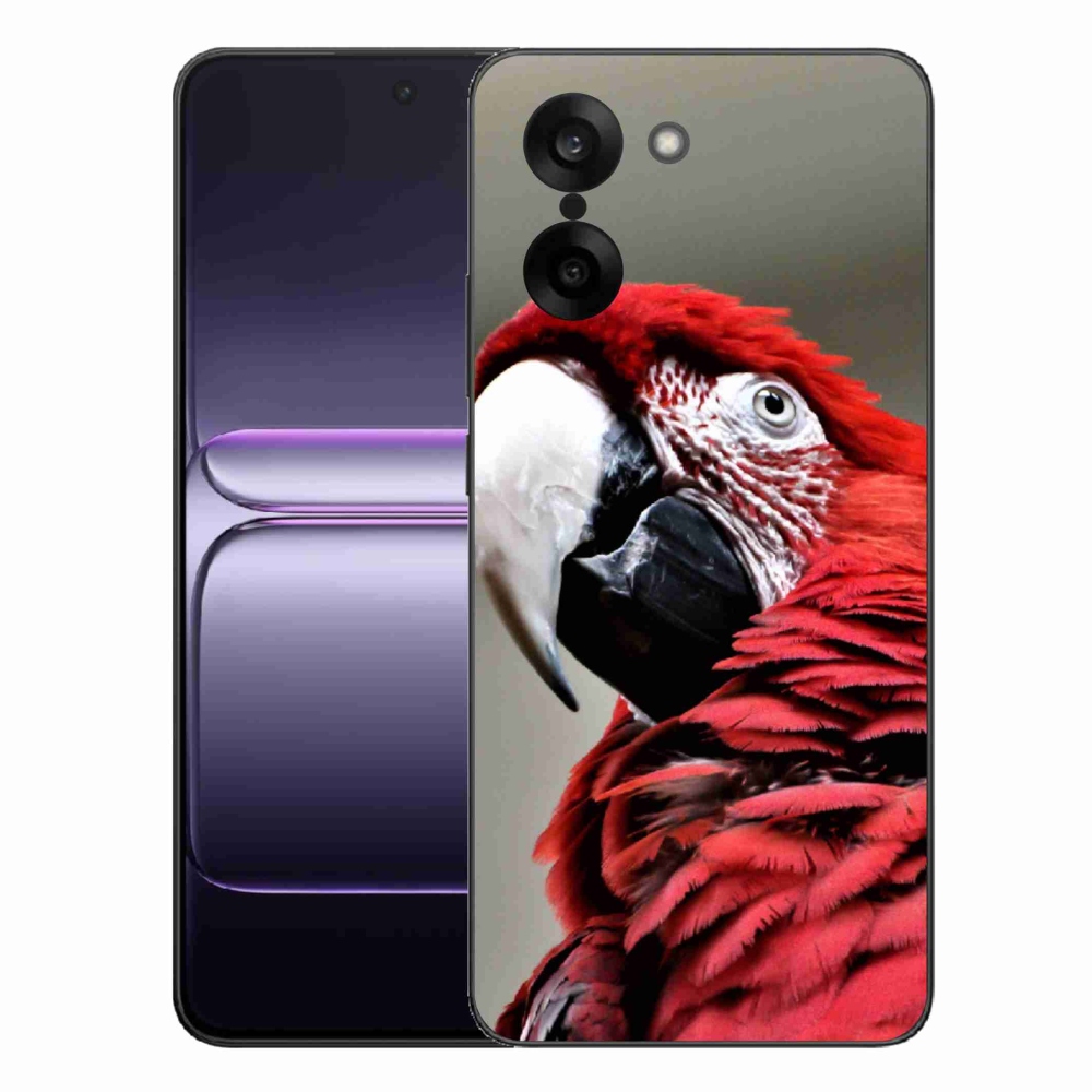 Gelový kryt mmCase na One Plus Nord CE5 - papoušek ara červený